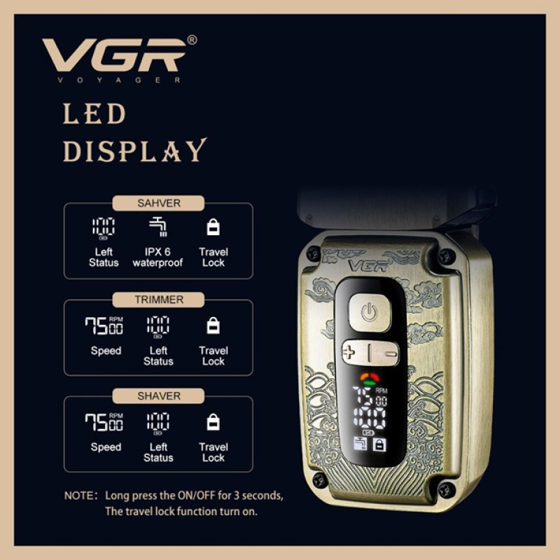 Набор для стрижки волос VGR V-642 Gold