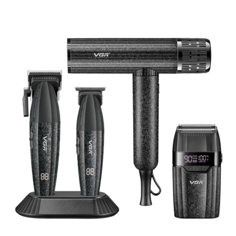 Набор для стрижки волос 4в1 VGR V-640 S4 Black