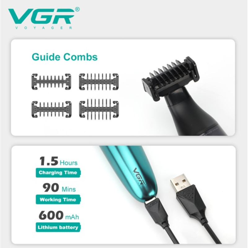 Триммер VGR V-339S Black/Green
