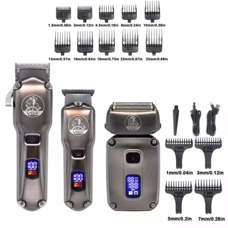 Набор для стрижки волос VGR V-675 S3 Silver