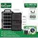 Портативная солнечная станция CCLAMP CL-083-38, 2400mAh с LED-лампами