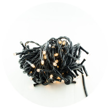 Гирлянда-нить (String-Lights) 2.5Line100-WW наружная, пров.:черный, 8м (Белый-теплый)