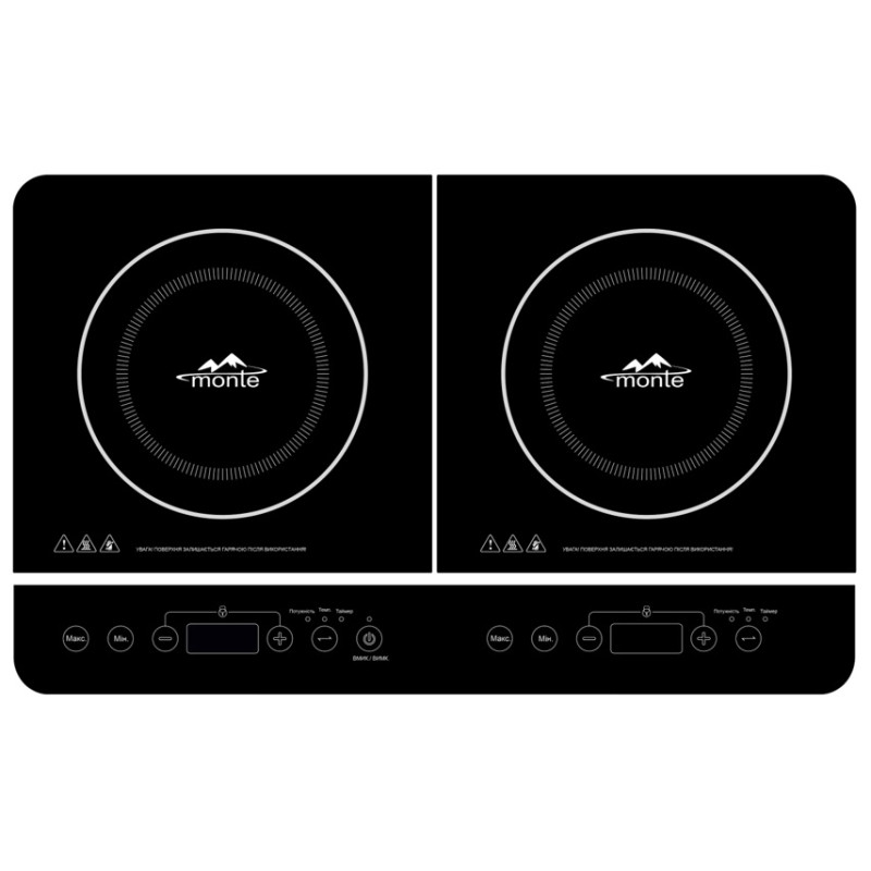 Плита индукционная MONTE MT-2112 2кф., 4000Вт. (Черный)