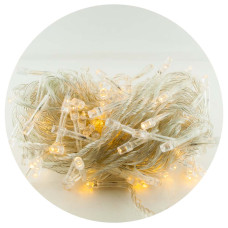 Гирлянда-нить (String-Lights) 400WW-1 внутренняя, пров.:прозрачный, 20м (Белый-теплый)