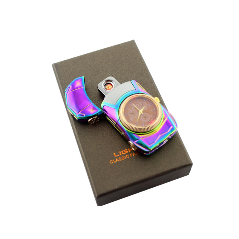 Запальничка спіральна USB 813 + годинник