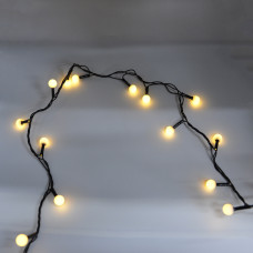Гирлянда-нить (String-Lights) 200WW-6-2 внутренняя, пров.:черный, 12м (Белый-теплый)