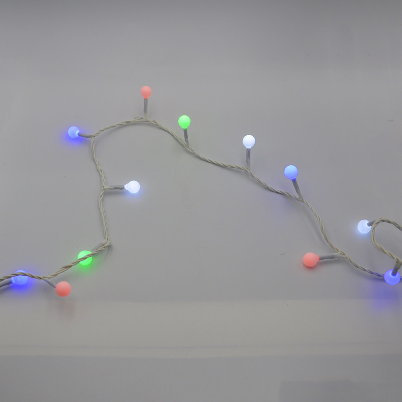 Гірлянда-нитка (String-Lights) 200M-6-1 внутрішня, пров.: білий, 12м (Різнокольорова)