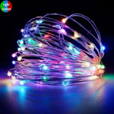 Гирлянда-роса (Copper Wire) 100M-1 внутренняя, пров.:прозрачный, 10м (Разноцветная)