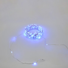 Гирлянда-роса (Copper Wire) 200B-4 внутренняя, пров.:прозрачный, 20м (Синий)
