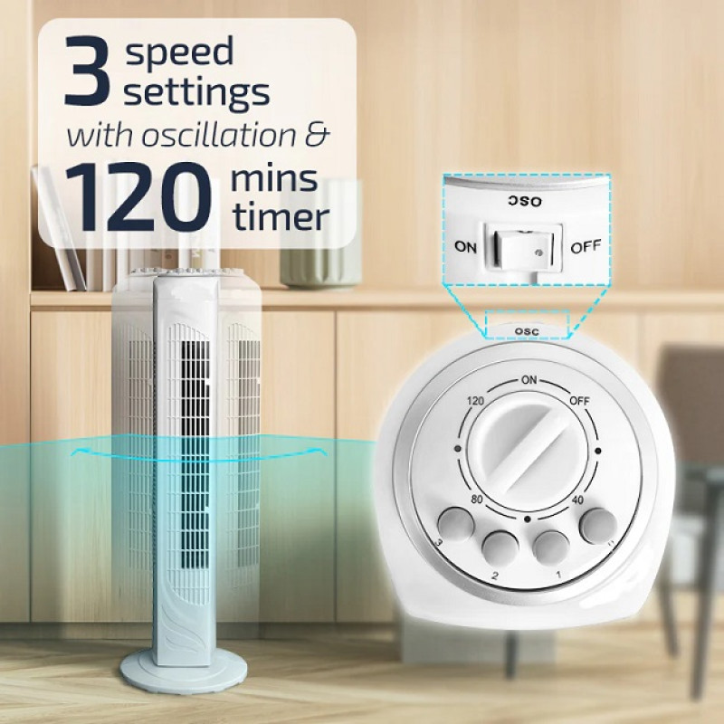 Вентилятор DOMOTEC MS-1627 White TOWER FAN