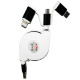 Кабель USB - Lightning + Micro USB + Type-C Pull Push Равлик
