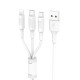 Кабель USB - Lightning + Micro USB + Type-C DATA HOCO X25