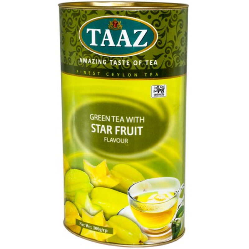 Чай TAAZ Карамболь зеленый 100 гр ж/б