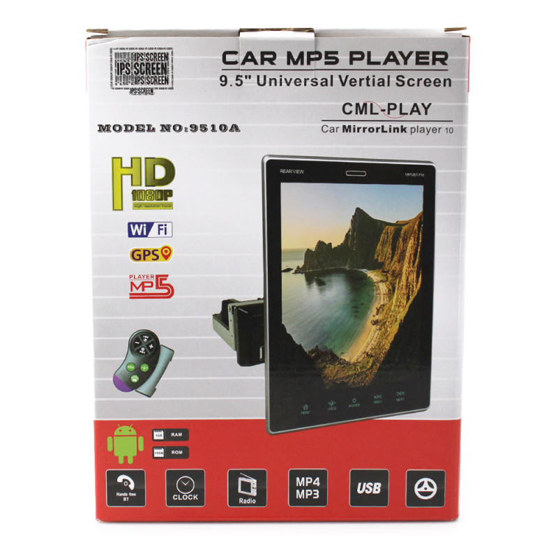 Автомагнітола 1Din з екраном 9.5 Tesla Style 9510A на Android 2Ram+16Gb Storage