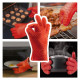 Рукавички-прохватки RED GLOVE силіконові жароміцні (Червоні)