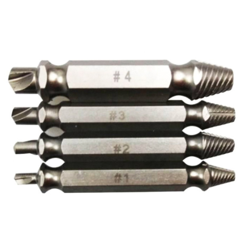 Біти екстрактори Easy Out Tool. Набір 8в1 (для викручування саморізів болтів)