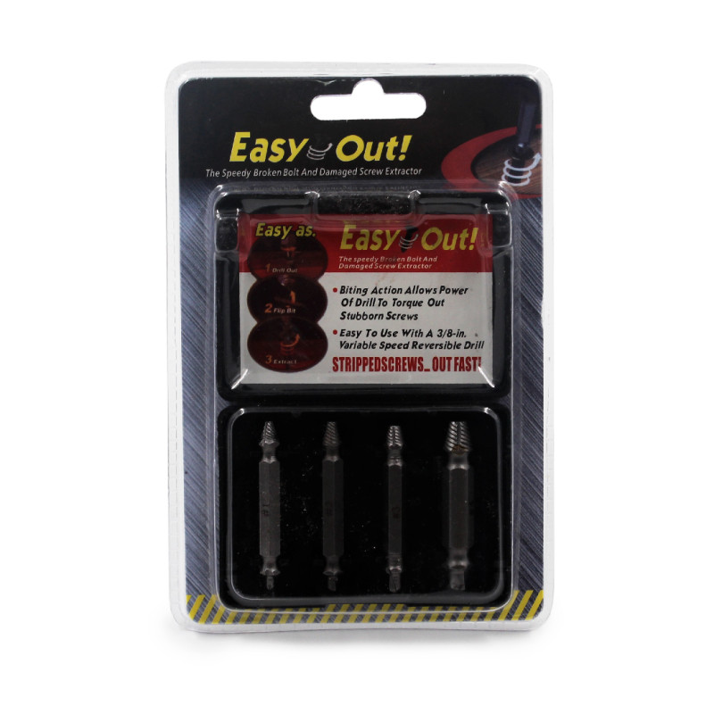Біти екстрактори Easy Out Tool. Набір 8в1 (для викручування саморізів болтів)