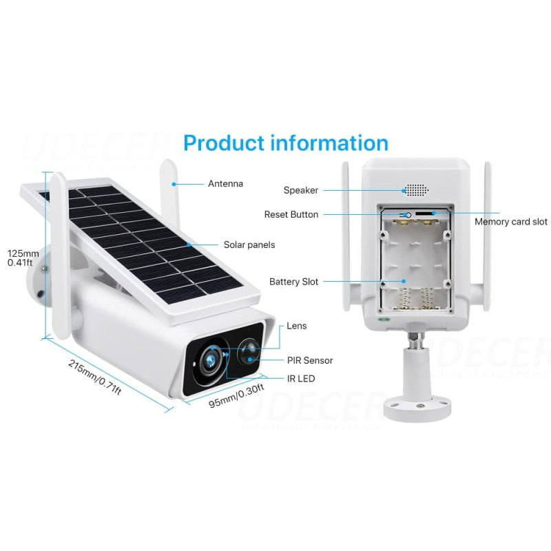 Камера для відеоспостереження WiFi Smart Camera iCSee APP SOLAR 3MP