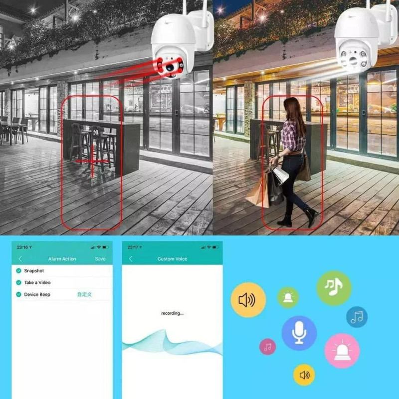 Камера відеоспостереження WiFi Smart Camera iCSee APP PTZ 3MP