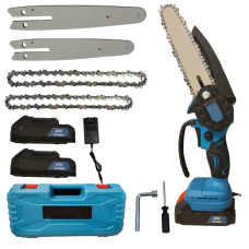 Аккумуляторная цепная пила с 2 шинами DOMOTEC Chain Saw 6'' and  8 " 