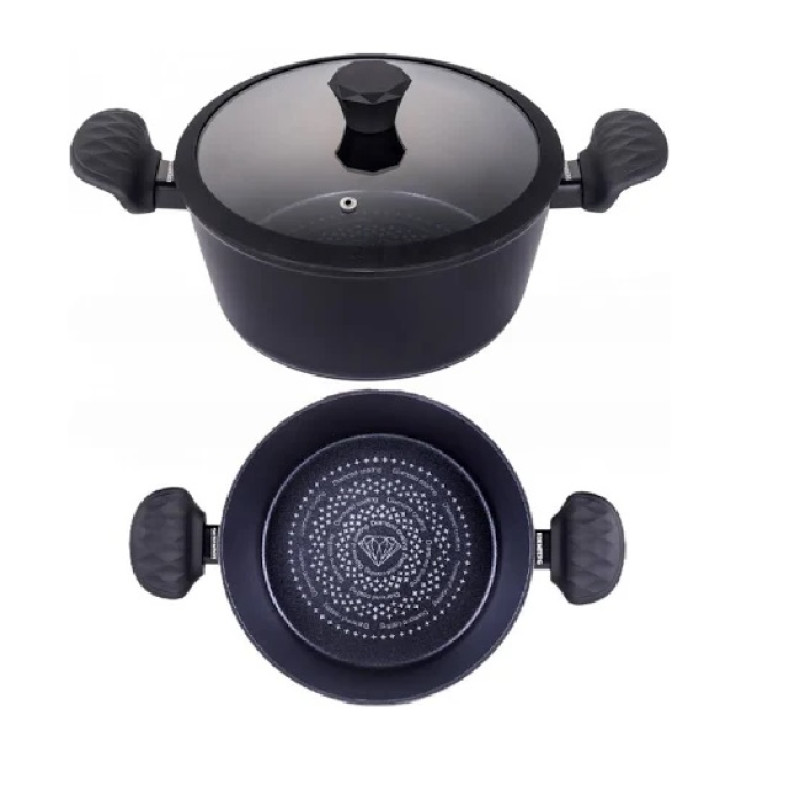 Каструля з алмазним антипригарним покриттям та кришкою EDENBERG EB-3486 3.9л