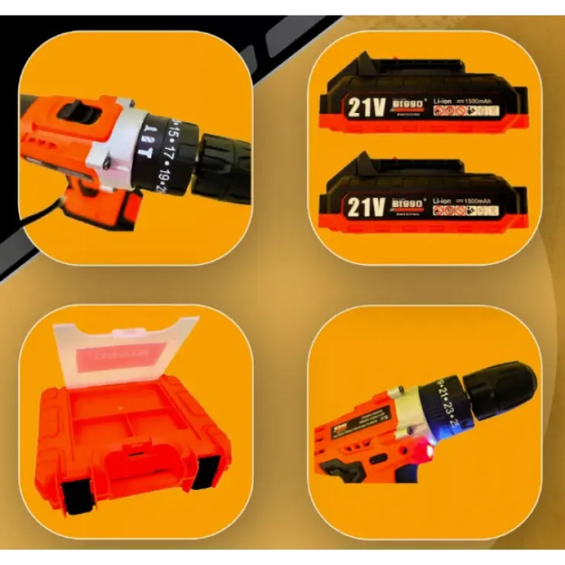 Шуруповерт акумуляторний BISSO B6008 21V / S209-24