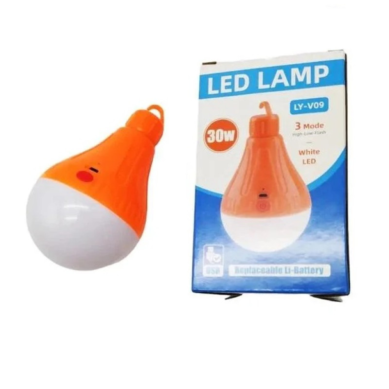 Лампочка з акумулятором 1x18650 LY-V09 30w USB