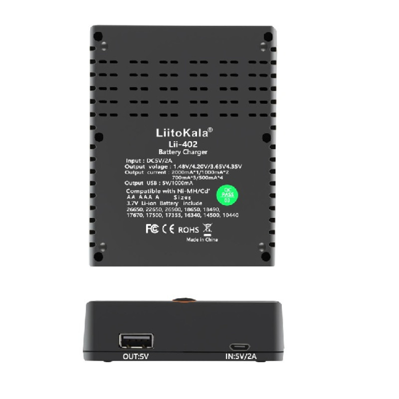 Універсальний зарядний пристрій LiitoKala Lii-402